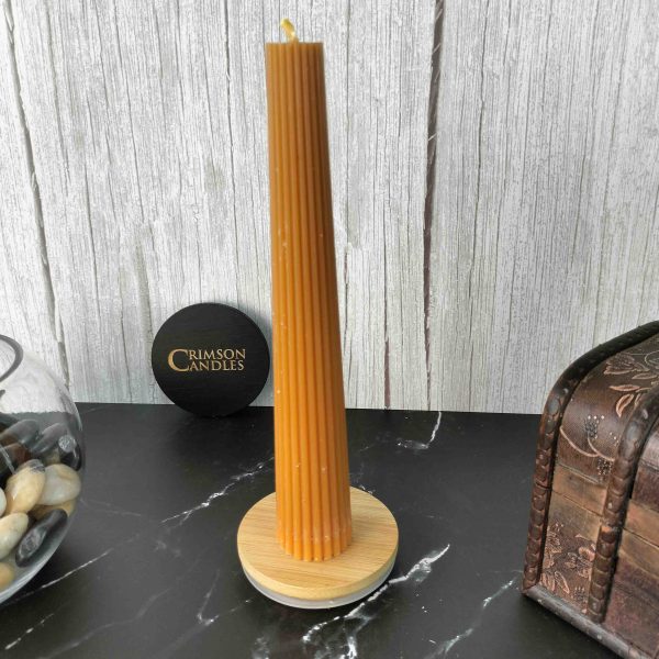 Brown flute taper candles <br> 25 Pieces