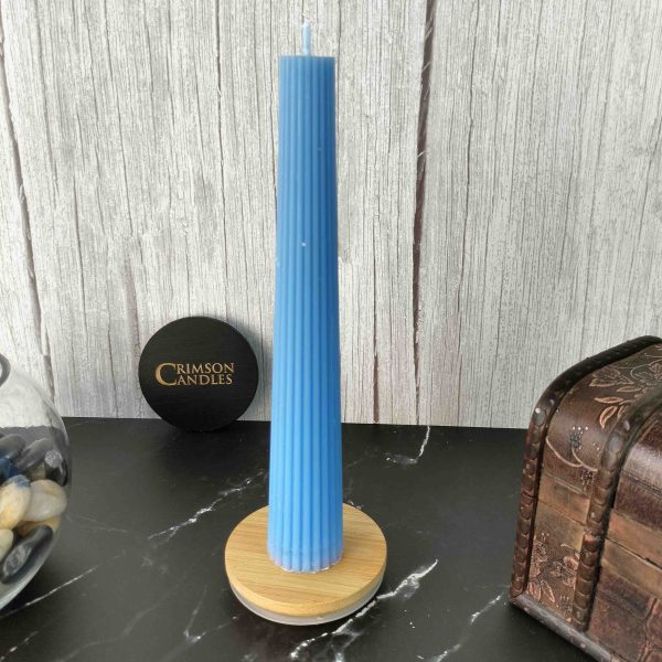 Sky Blue flute taper candles <br> 100 Pieces