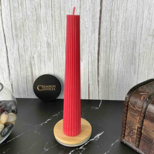 Red flute taper candles <br> 100 Pieces