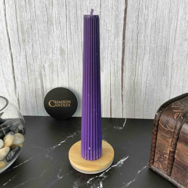 Purple flute taper candles <br> 100 Pieces