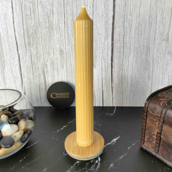 oplus_32 Ivory Ribbed taper candles <br> 10 Pieces