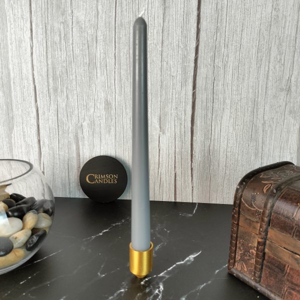 Grey Thin taper candles <br> 25 Pieces