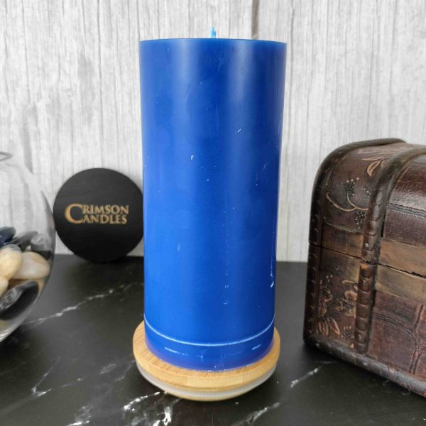 Blue Smooth Pillar Candles<br>14cm (H) by 7cm (D) <br>100 Pieces