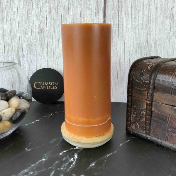 Brown Smooth Pillar Candles<br>14cm (H) by 7cm (D) <br>25 Pieces
