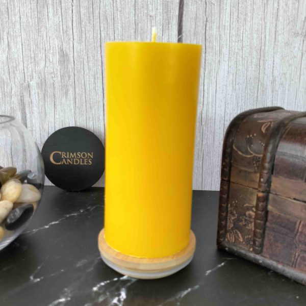 oplus_32 Mustard Yellow Smooth Pillar Candles<br>14cm (H) by 7cm (D) <br>10 Pieces