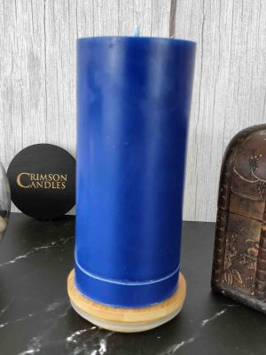 Navy Blue Smooth Pillar Candles<br>14cm (H) by 7cm (D) <br>10 Pieces