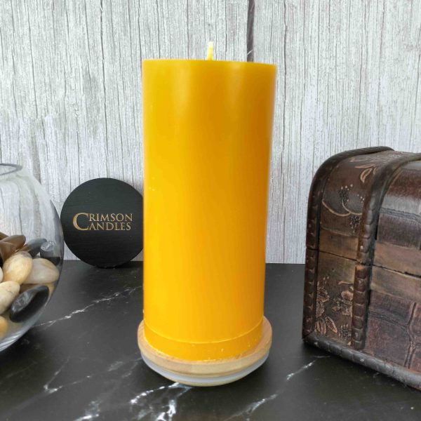 Orange Smooth Pillar Candles<br>14cm (H) by 7cm (D) <br>25 Pieces
