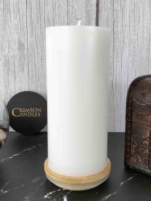 White Smooth Pillar Candles<br>14cm (H) by 7cm (D) <br>25 Pieces