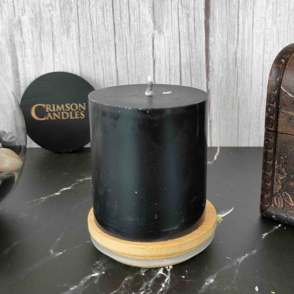 Black Smooth Pillar Candles<br>6.5cm (H) by 7cm (D) <br>100 Pieces