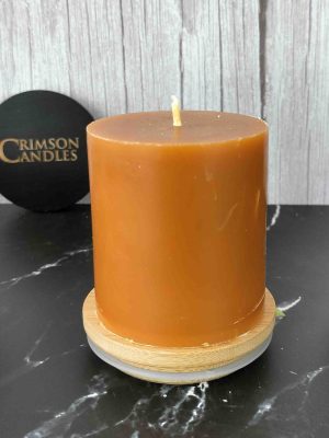 Brown Smooth Pillar Candles<br>6.5cm (H) by 7cm (D) <br>10 Pieces