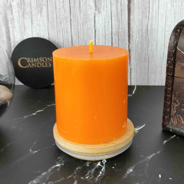 oplus_32 Burnt Orange Smooth Pillar Candles<br>6.5cm (H) by 7cm (D) <br>100 Pieces