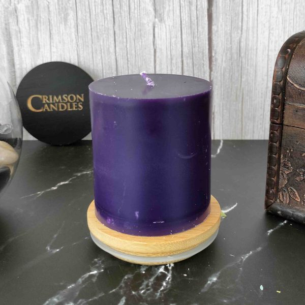 Violet Smooth Pillar Candles<br>6.5cm (H) by 7cm (D) <br>100 Pieces