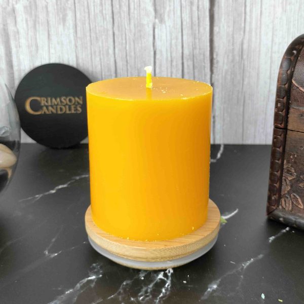 Orange Smooth Pillar Candles<br>6.5cm (H) by 7cm (D) <br>100 Pieces