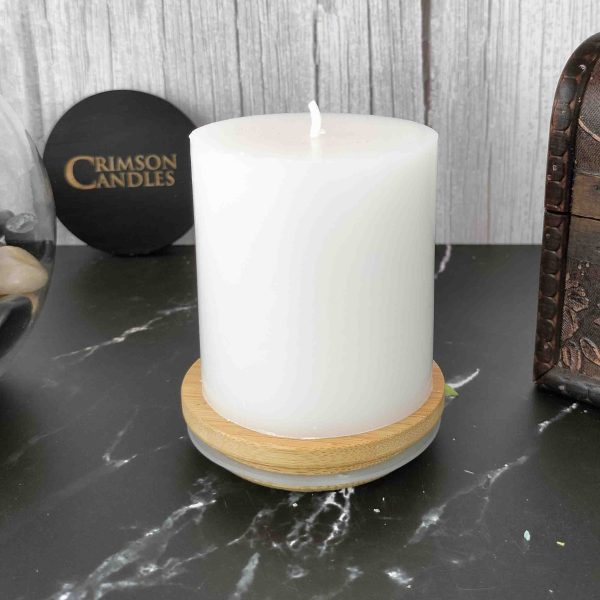 White Smooth Pillar Candles<br>6.5cm (H) by 7cm (D) <br>25 Pieces