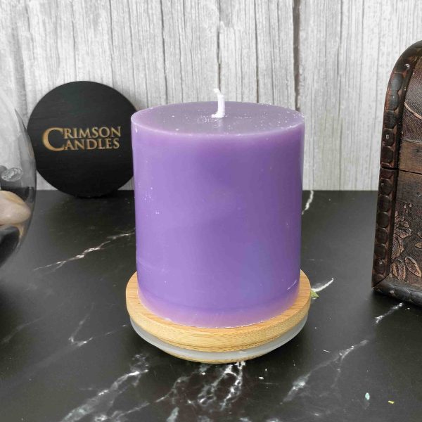 Lilac Smooth Pillar Candles<br>6.5cm (H) by 7cm (D) <br>10 Pieces