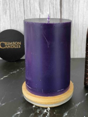 Violet Smooth Pillar Candles<br>9.5cm (H) by 7cm (D) <br>25 Pieces