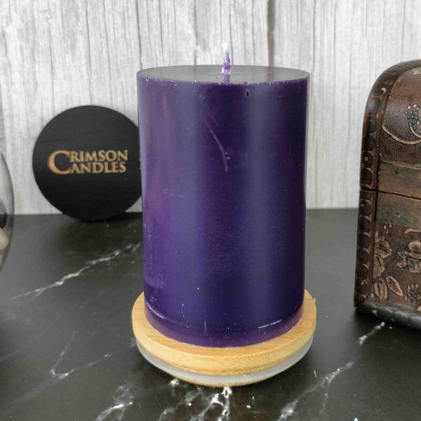 Violet Smooth Pillar Candles<br>9.5cm (H) by 7cm (D) <br>25 Pieces