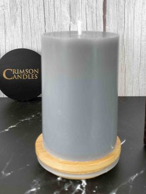 Grey Smooth Pillar Candles<br>9.5cm (H) by 7cm (D) <br>10 Pieces