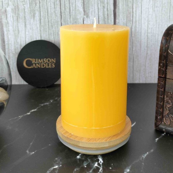 Light Orange Smooth Pillar Candles<br>9.5cm (H) by 7cm (D) <br>25 Pieces