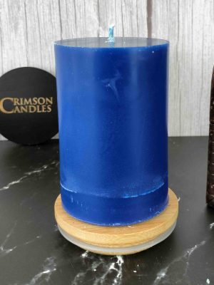 Navy Blue Smooth Pillar Candles<br>9.5cm (H) by 7cm (D) <br>10 Pieces
