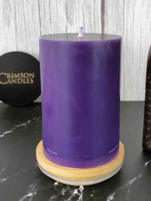 Purple Smooth Pillar Candles<br>9.5cm (H) by 7cm (D) <br>10 Pieces