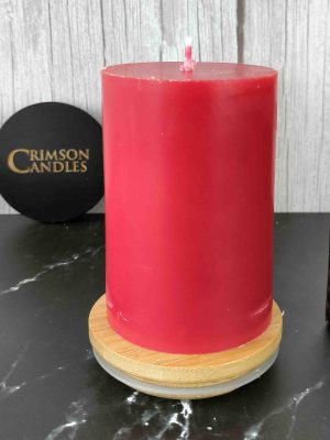 Red Smooth Pillar Candles<br>9.5cm (H) by 7cm (D) <br>10 Pieces