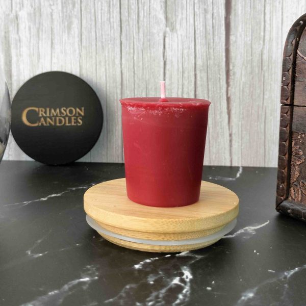 Burgundy Unscented Votive candles <br> 12 Pieces