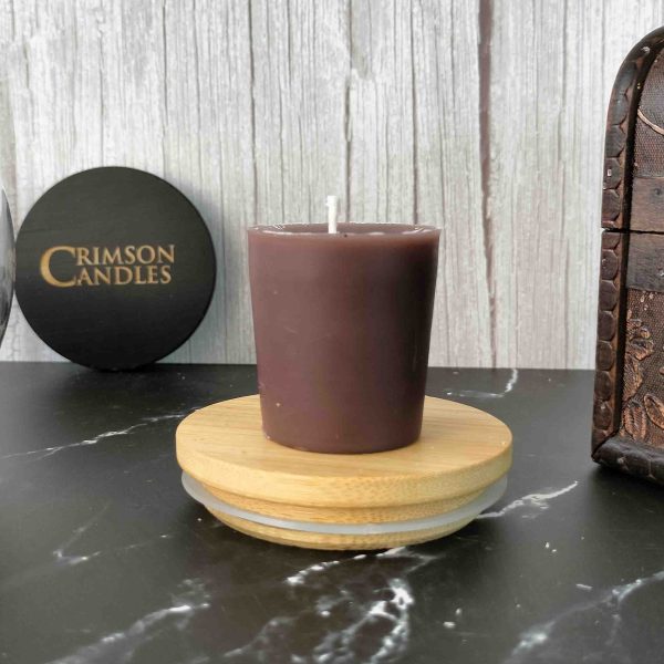 Chocolate Brown Unscented Votive candles <br> 12 Pieces