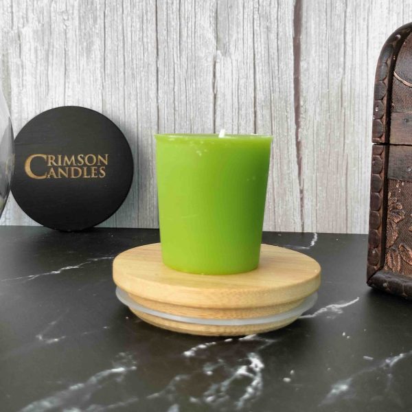 Green Unscented Votive candles <br> 12 Pieces