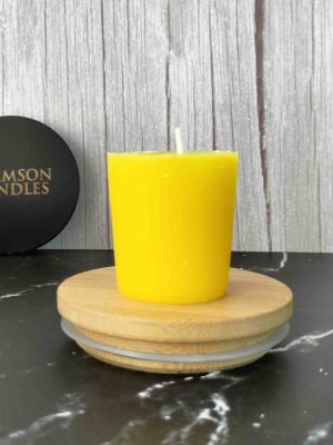 Mustard Yellow Unscented Votive candles <br> 12 Pieces
