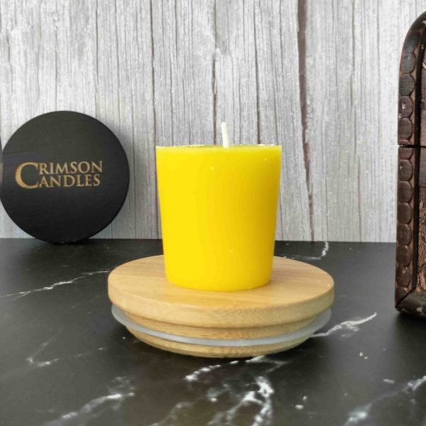 oplus_32 Mustard Yellow Unscented Votive candles <br> 12 Pieces