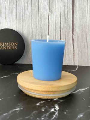 Sky Blue Unscented Votive candles <br> 12 Pieces